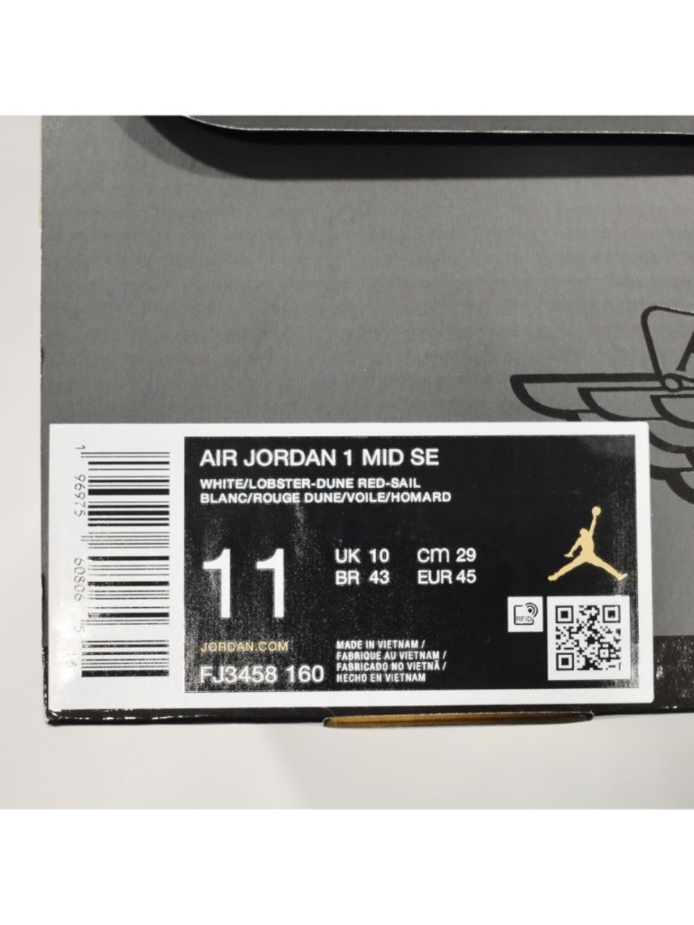 Premium Leather Air Jordan 1 Mid SE Dune Red FJ3458-160 Nike - Picture 13 of 14